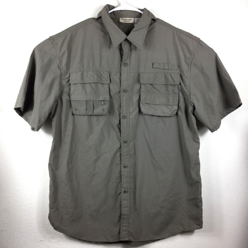 Rugged Earth Men's Vented Fishing Shirt Large